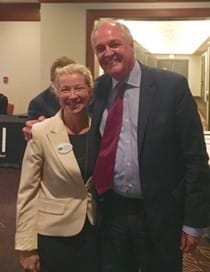 Leslie with Unilever CEO Paul Polman